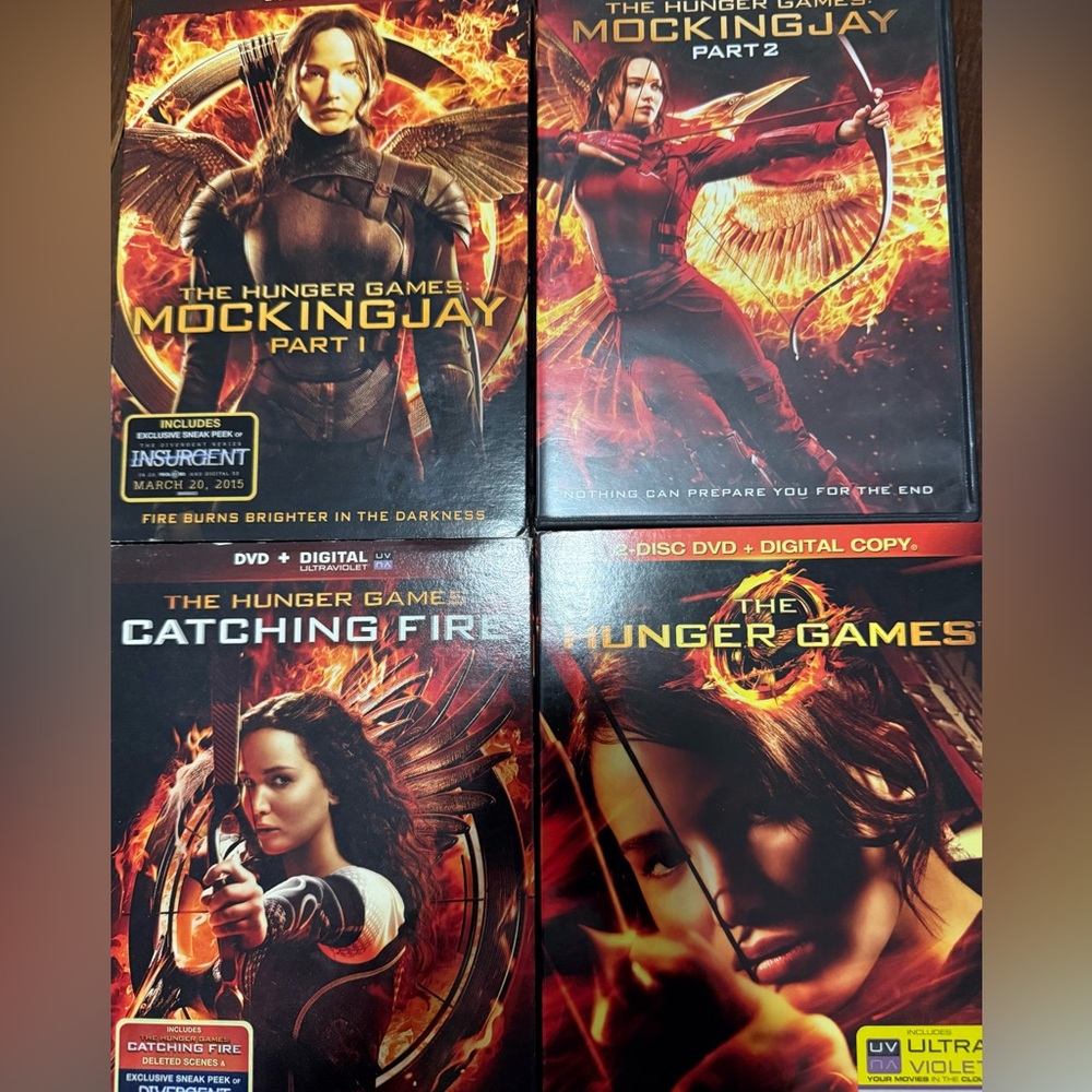🔥 The Hunger Games Complete 4-Movie Collection (DVD + Digital) 🎬